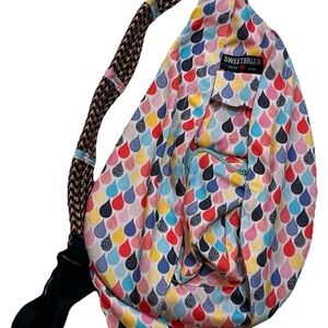 Sweetbriar Crossbody Rope Sling Bag – Raindrop Pattern Hiking Backpack